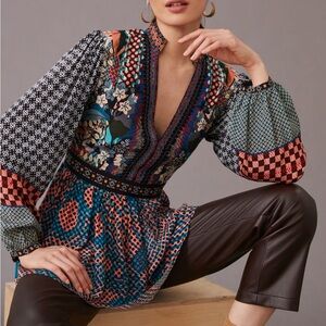 Bhanuni by Jyoti Abstract Babyboll Blouse